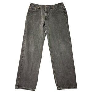Vintage Levi Strauss 550 Mens Jeans Black Denim Relaxed Fit Size 42x32 July 2000